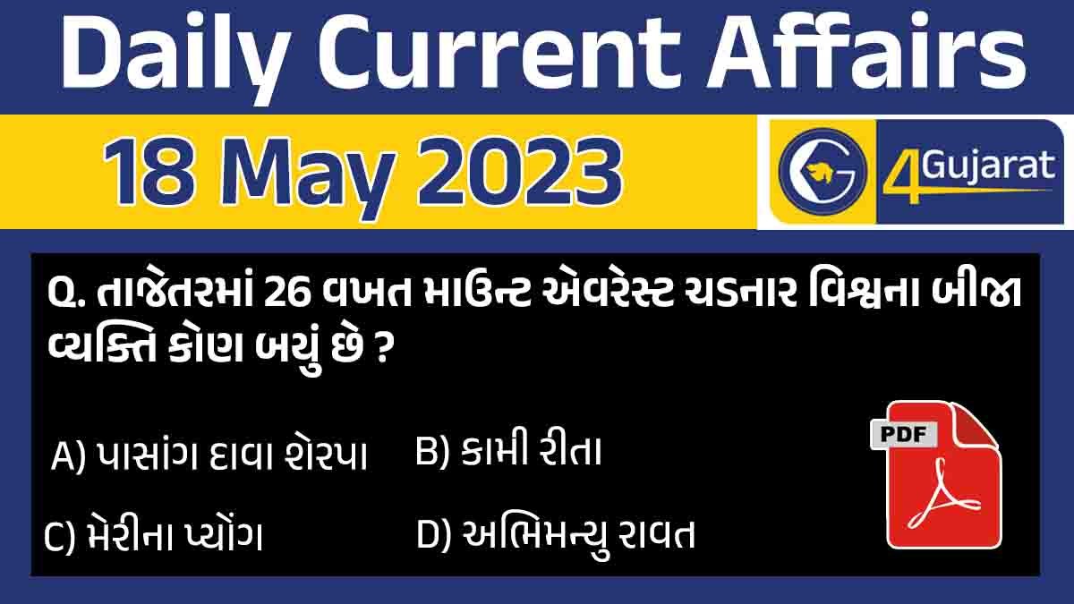 18 May current affairs 2023